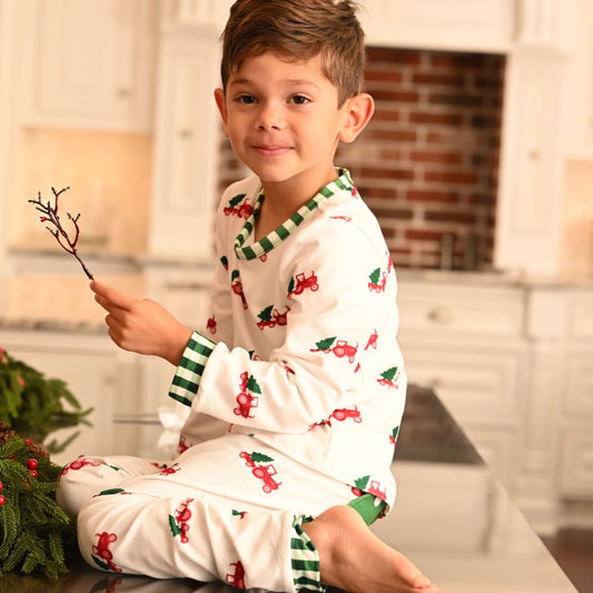 Buttflap Pajamas - Christmas Tractor Holiday Lounge