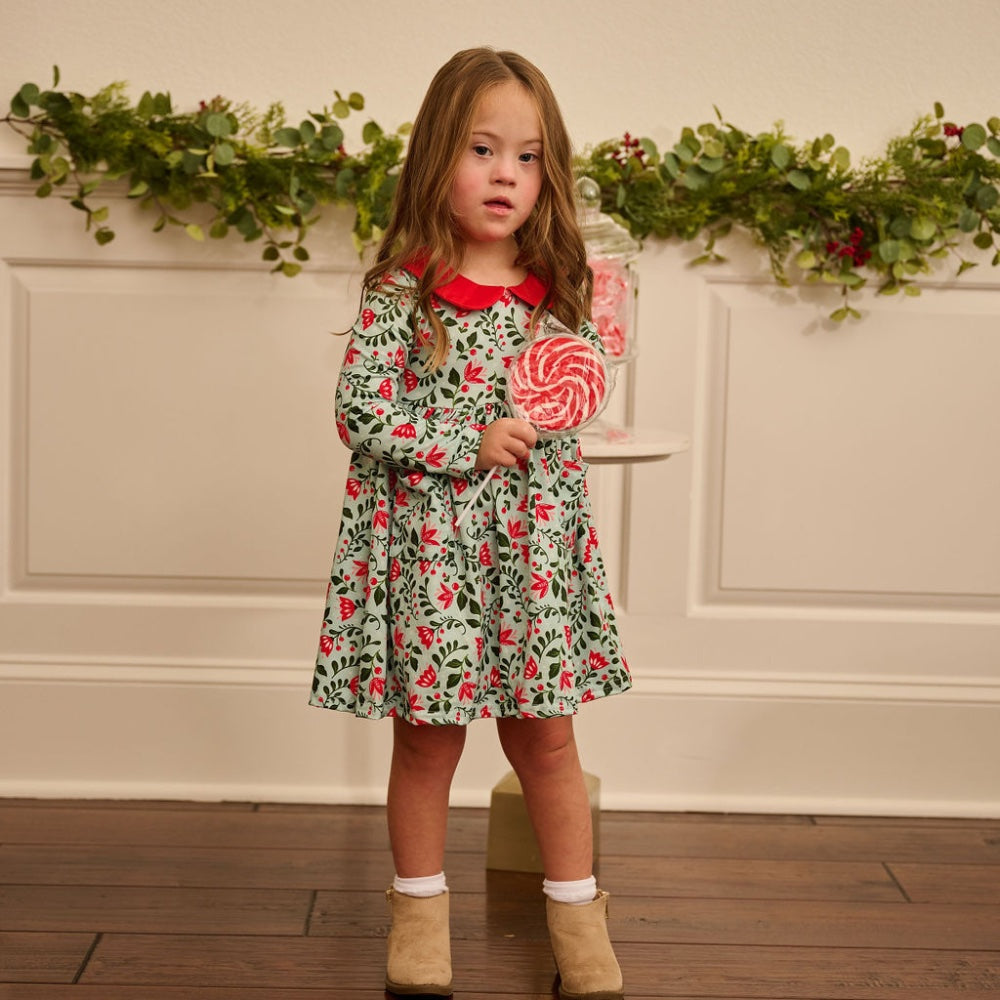 Claire Twirl Dress - Winter Berries