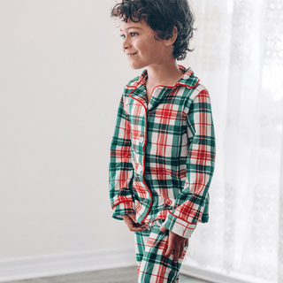 Christmas Plaid - Button Down Pajamas - Sugar Bee Clothing
