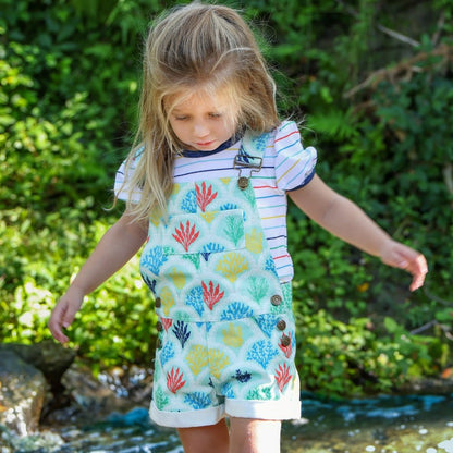 Ella Overalls - Coral Cove - Sugar Bee Clothing