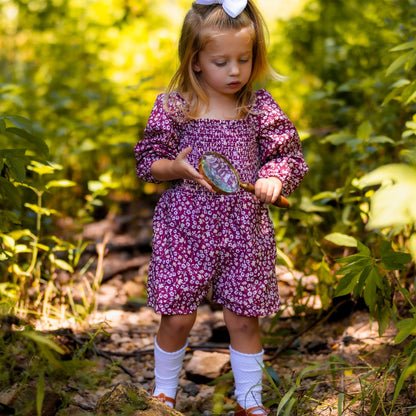 Rosie LS Smocked Romper - Petite Prairie