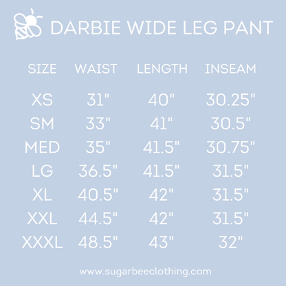 Darbie Wide Leg Pant - Blue