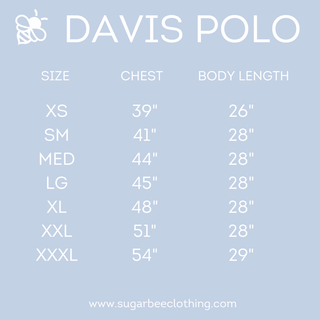 Davis Short Sleeve Pocket Polo - Red + on White - Sugar Bee Clothing