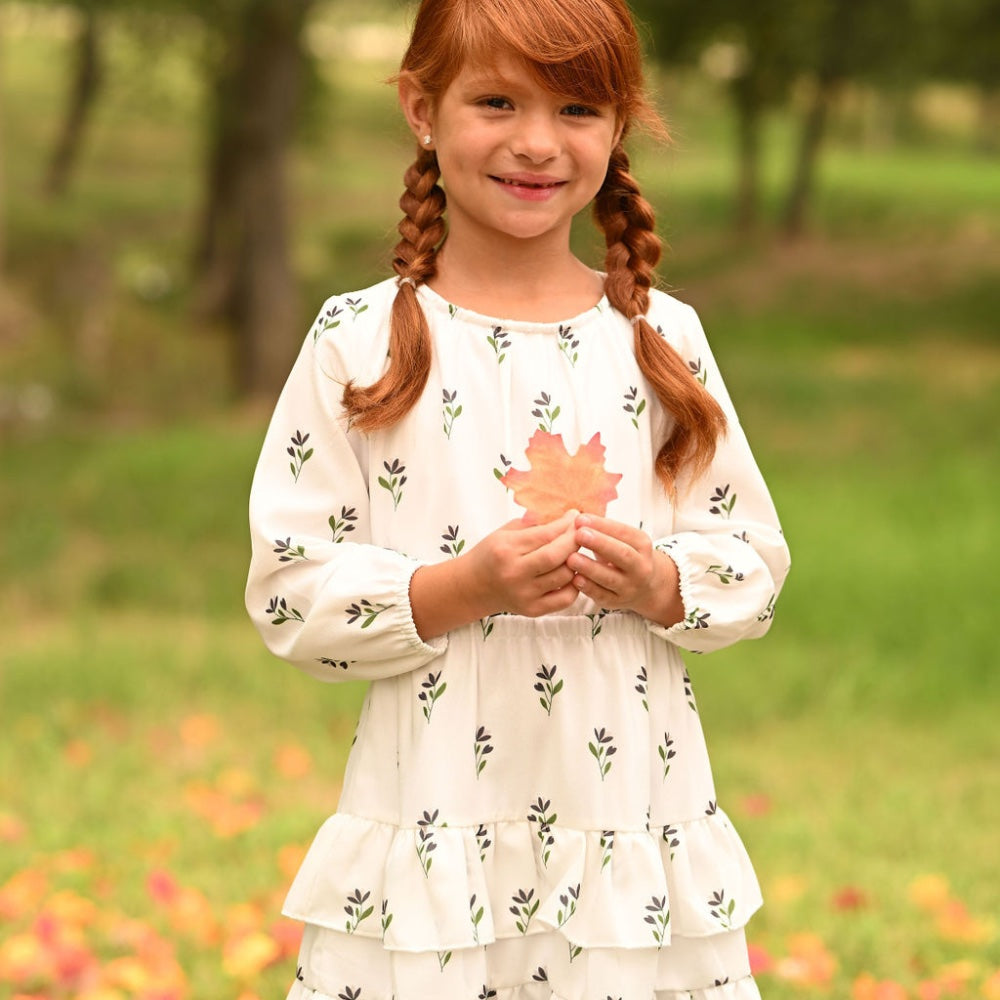 Mini Charlotte Ruffle Tier Dress - Earthy Floral