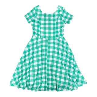 June Dress - Emerald Gingham - Sugar Bee Clothing