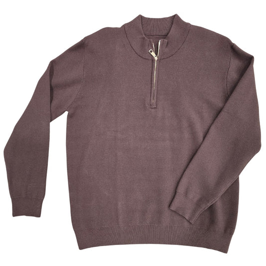 Scott 3/4 Zip Sweater - Espresso