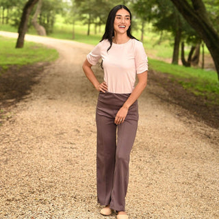 Darbie Wide Leg Pant - Espresso - Sugar Bee Clothing