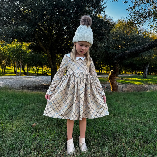 Claire Twirl Dress - Fall Plaid