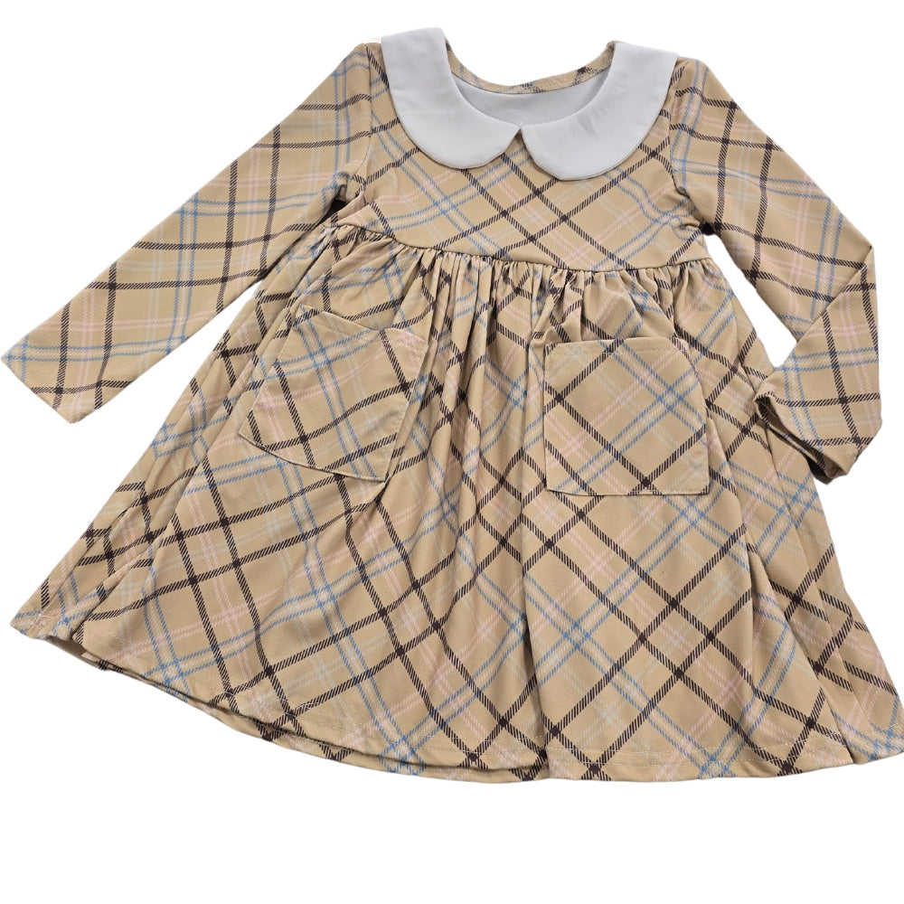 Claire Twirl Dress - Fall Plaid