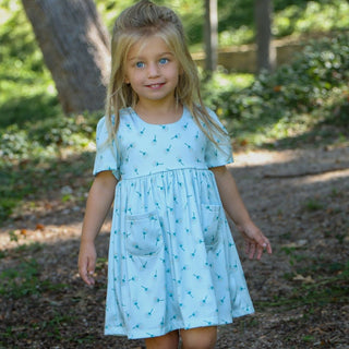 Dottie Flower Sack Dress - Fern Field Linen - Sugar Bee Clothing