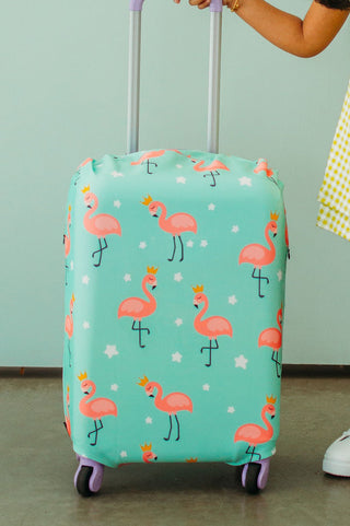 Luggage Cover - Royal Flamingos - Sugar Bee Clothing