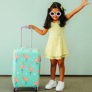 Luggage Cover - Royal Flamingos - Sugar Bee Clothing