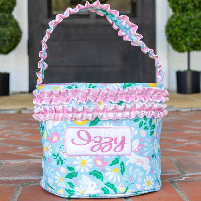 Easter Basket - Floral Bunnies