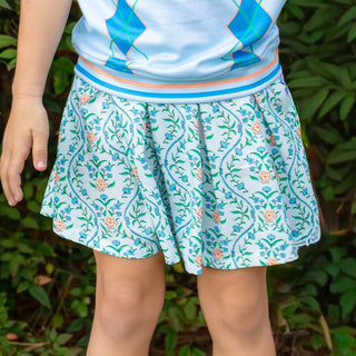 Macie Pleated Skort - Heritage Toile - Sugar Bee Clothing