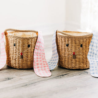 Easter Basket - Pink Gingham Bunny - Sugar Bee Clothing
