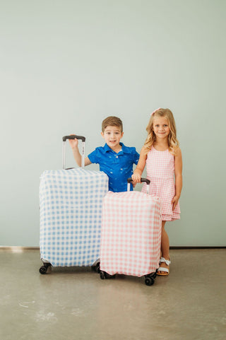 Luggage Cover - Pink Gingham - Sugar Bee Clothing