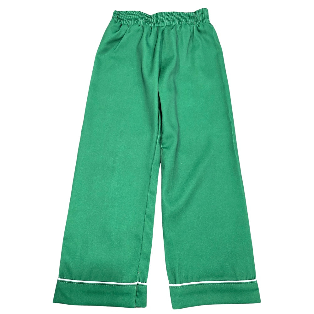 Charlie Satin Separates - Green Pants