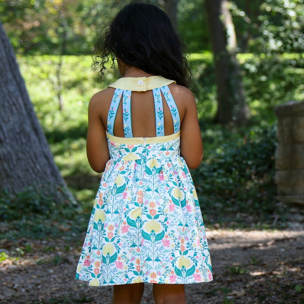 Charlene Strappy Dress - Honeyfern Garden - Sugar Bee Clothing