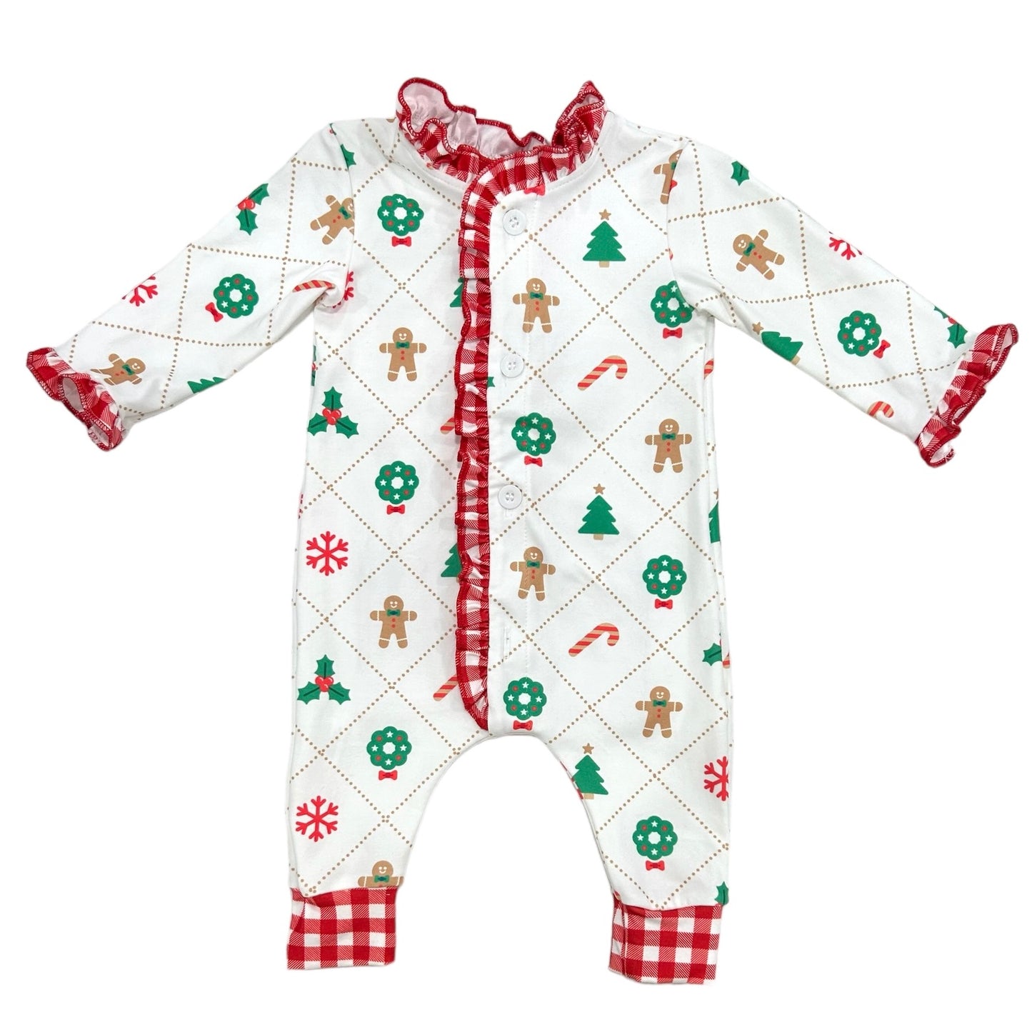 Ruffle Buttflap - Quilted Gingerbread Holiday Lounge PREORDER