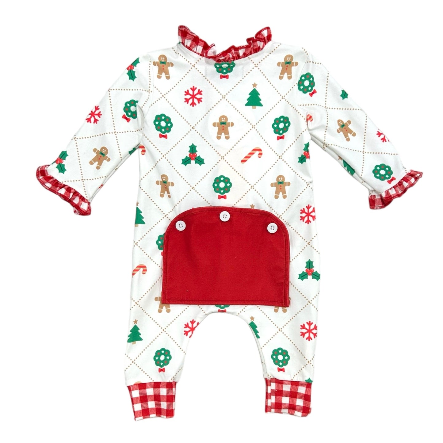 Ruffle Buttflap - Quilted Gingerbread Holiday Lounge PREORDER