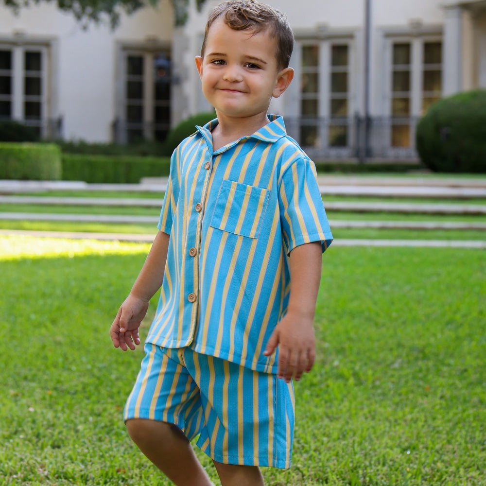 Craig Woven Short Set - Classic Clubhouse - Sugar Bee Clothing