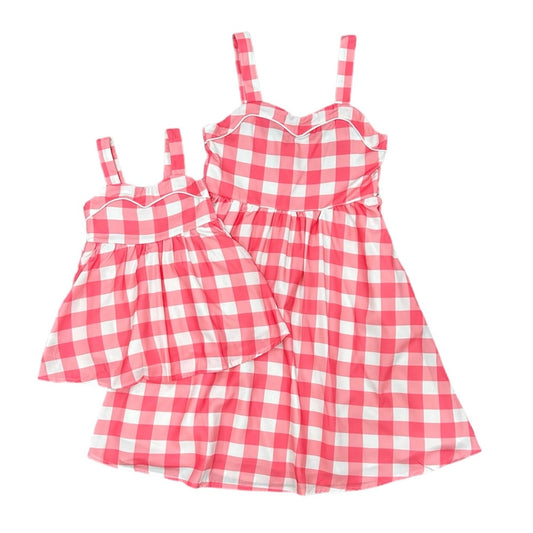 Claire Tank Dress - Pink Gingham
