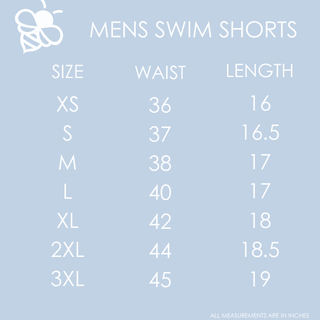 Men's Blue Gingham Swim Shorts - Sugar Bee Clothing