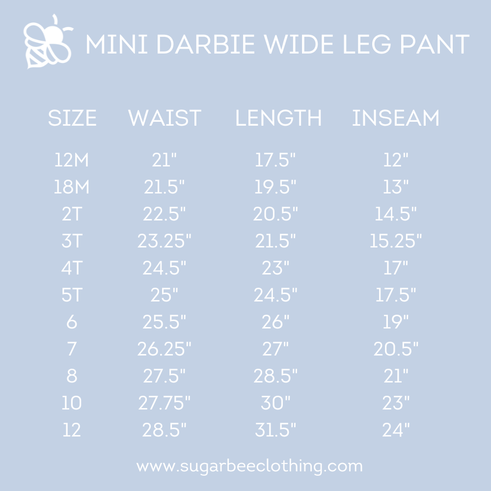 Mini Darbie Wide Leg Pant - Blue