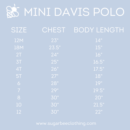 Mini Davis Pocket Polo - Cafe Au Lait Gingham