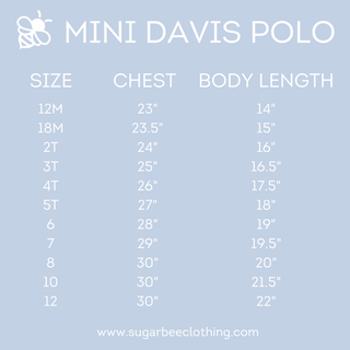 Mini Davis Short Sleeve Pocket Polo - White + on Red - Sugar Bee Clothing