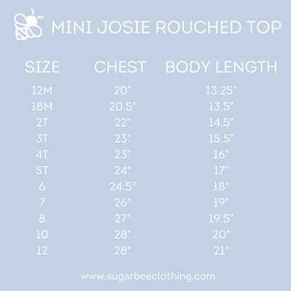 Mini Josie 3/4 Ruched Top - Pink