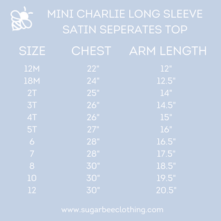 Charlie Satin Separates - Navy Long Sleeve Top - Sugar Bee Clothing