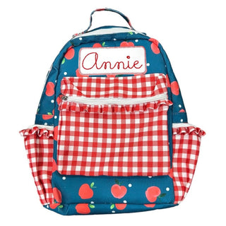 Backpack - Apples on Navy - Sugar Bee Clothing