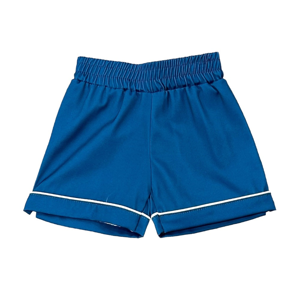 Mini Charlie Satin Separates - Navy Shorts