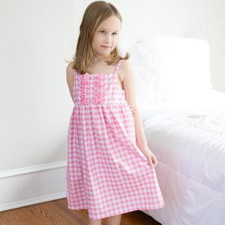 Gown - Pink Gingham - Sugar Bee Clothing