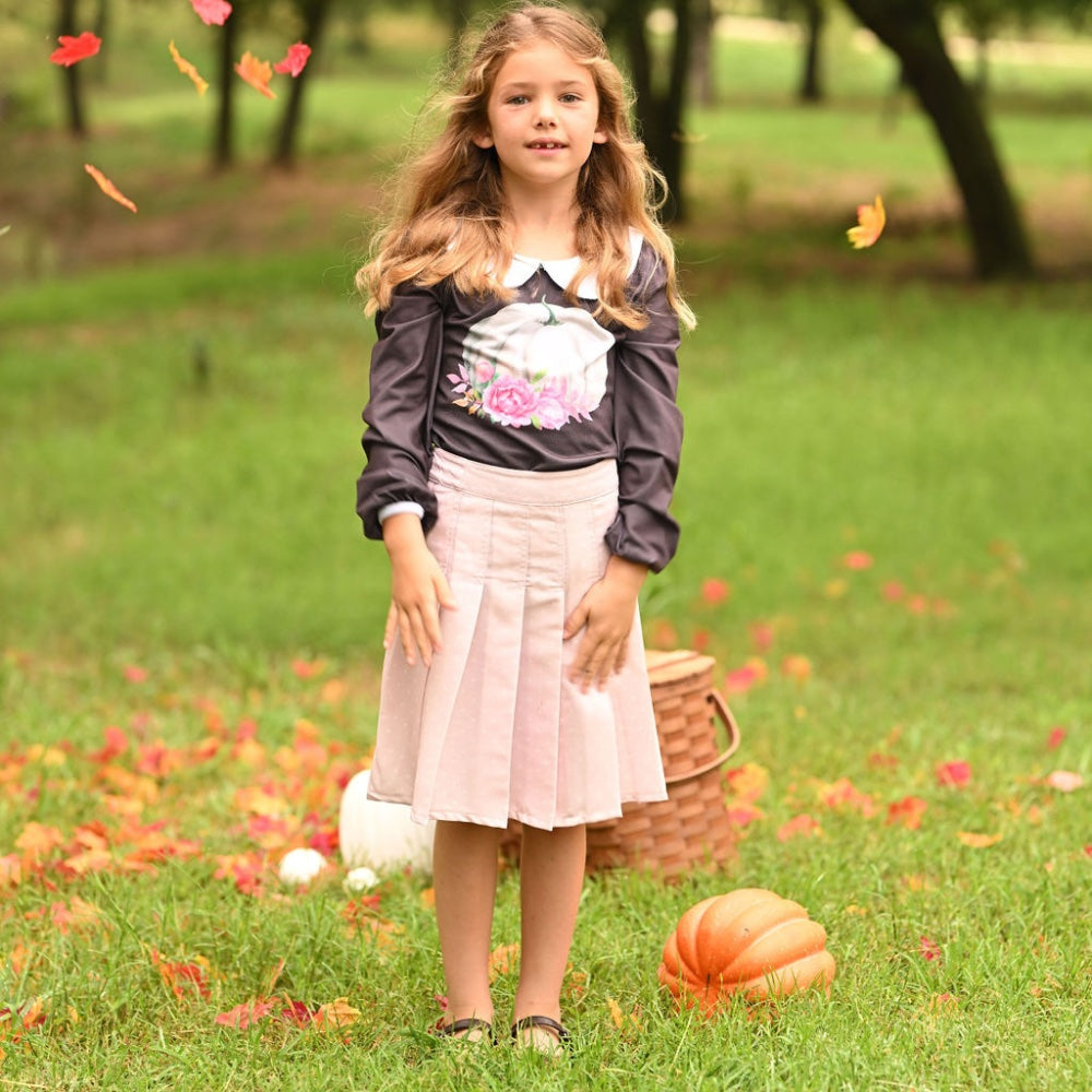 Mini Grace Pleated Skirt - Pink+