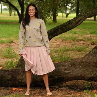 Grace Pleated Skirt - Pink+ - Sugar Bee Clothing