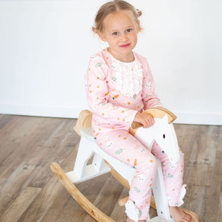 Ruffle Buttflap Pajamas - Easter Bunny Girl - Sugar Bee Clothing