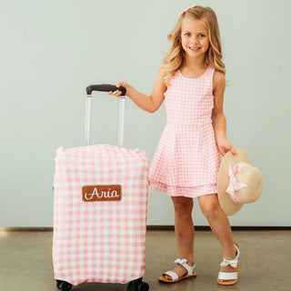 Luggage Cover - Pink Gingham - Sugar Bee Clothing