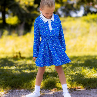 Heidi LS Polo Dress - Primrose Parade - Sugar Bee Clothing