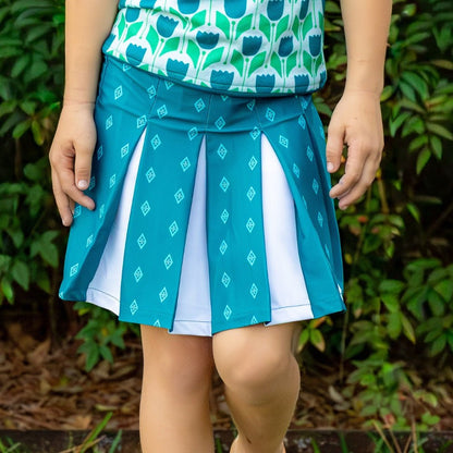 Diane Double Pleated Skort - Prep Club Diamond - Sugar Bee Clothing