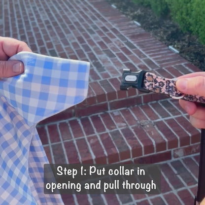 Blue Gingham- Pet Bandana