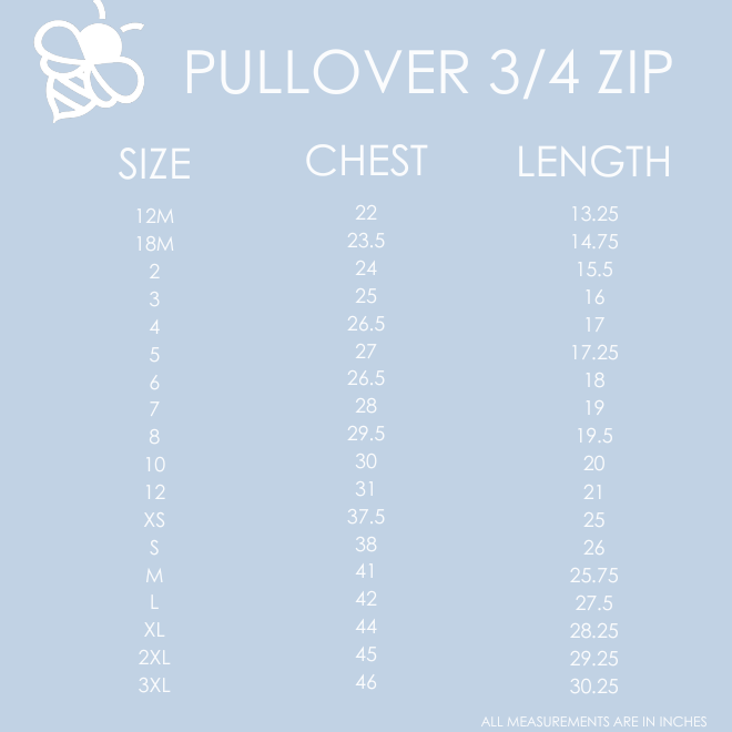 Pullover 3/4 Zip - Cobalt