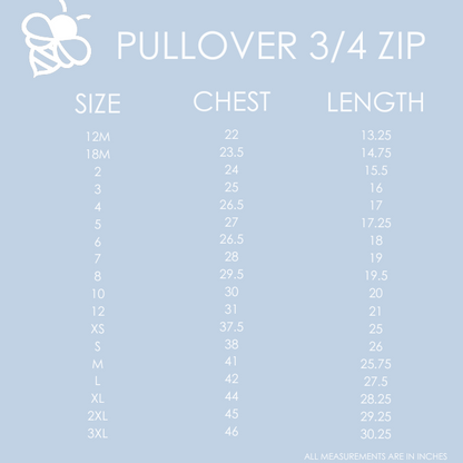 Pullover 3/4 Zip - Grey