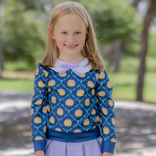 Rebecca Peter Pan LS Bow Sweater - Heirloom Harvest - Sugar Bee Clothing