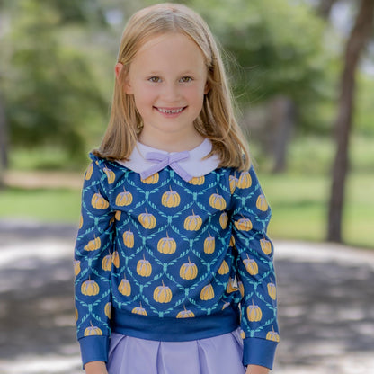 Rebecca Peter Pan LS Bow Sweater - Heirloom Harvest