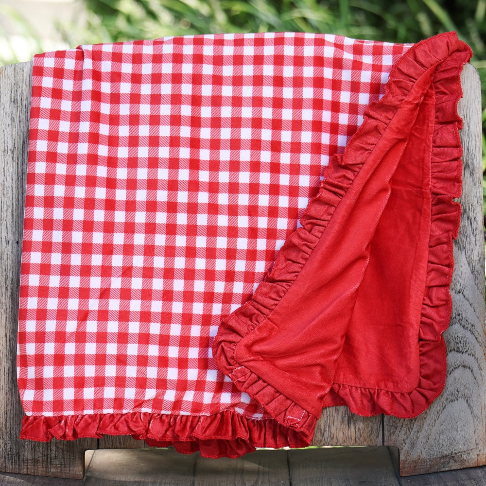 Swim Towel - Red Gingham