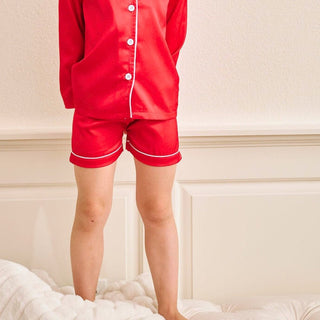 Charlie Satin Separates - Red Shorts - Sugar Bee Clothing