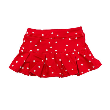 Pleated Tennis Skirt - Red Dots