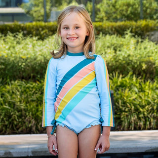 Ruffle Bottom - Sorbet Stripe - Sugar Bee Clothing